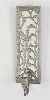 DAVID WRETLING, attributed to, 7 pewter items, mid 20th century.