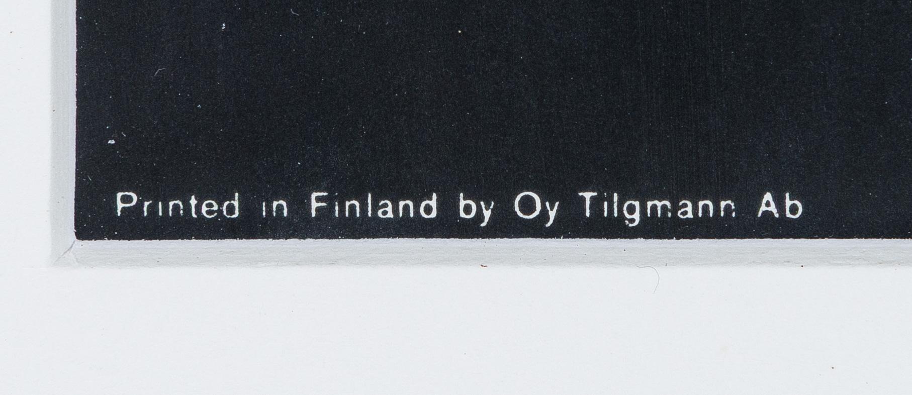 Tapio Wirkkala, affisch, "Finlandia, Vodka of Finland", Oy Tilgmann Ab.