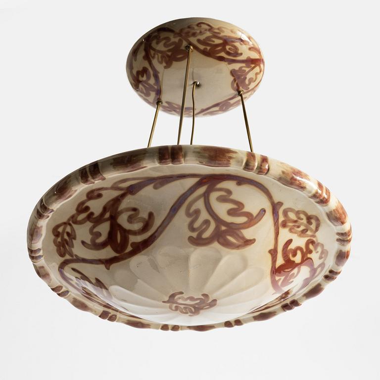 A ceramic ceiling lamp, Höganäsbolaget, Sweden, 1915-1926.
