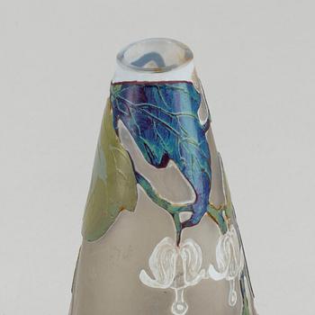 VAL ST LAMBERT, a signed cameo glass vase late 19th century.