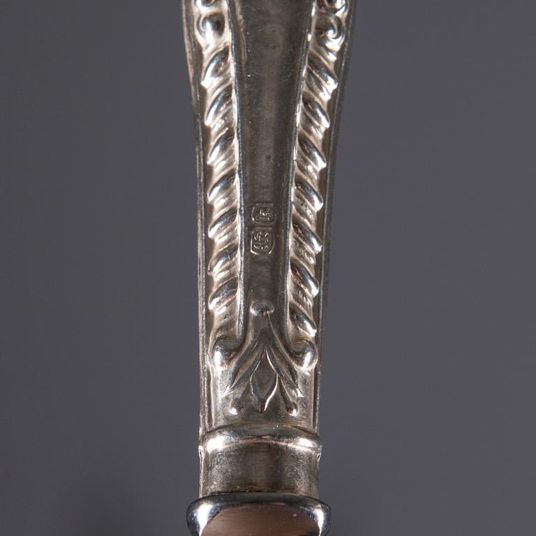 SMÖRKNIVAR,  6 st, silver, Sheffield England 1927.