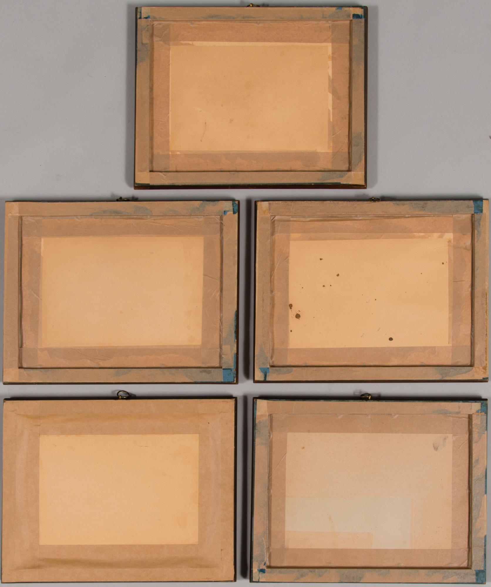 COPPER ENGRAVINGS, 5 pieces, 19th century, Germany.
