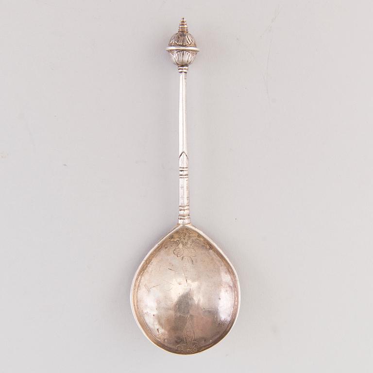 SKED, silver, oidentifierad silversmed, 1600-tal.