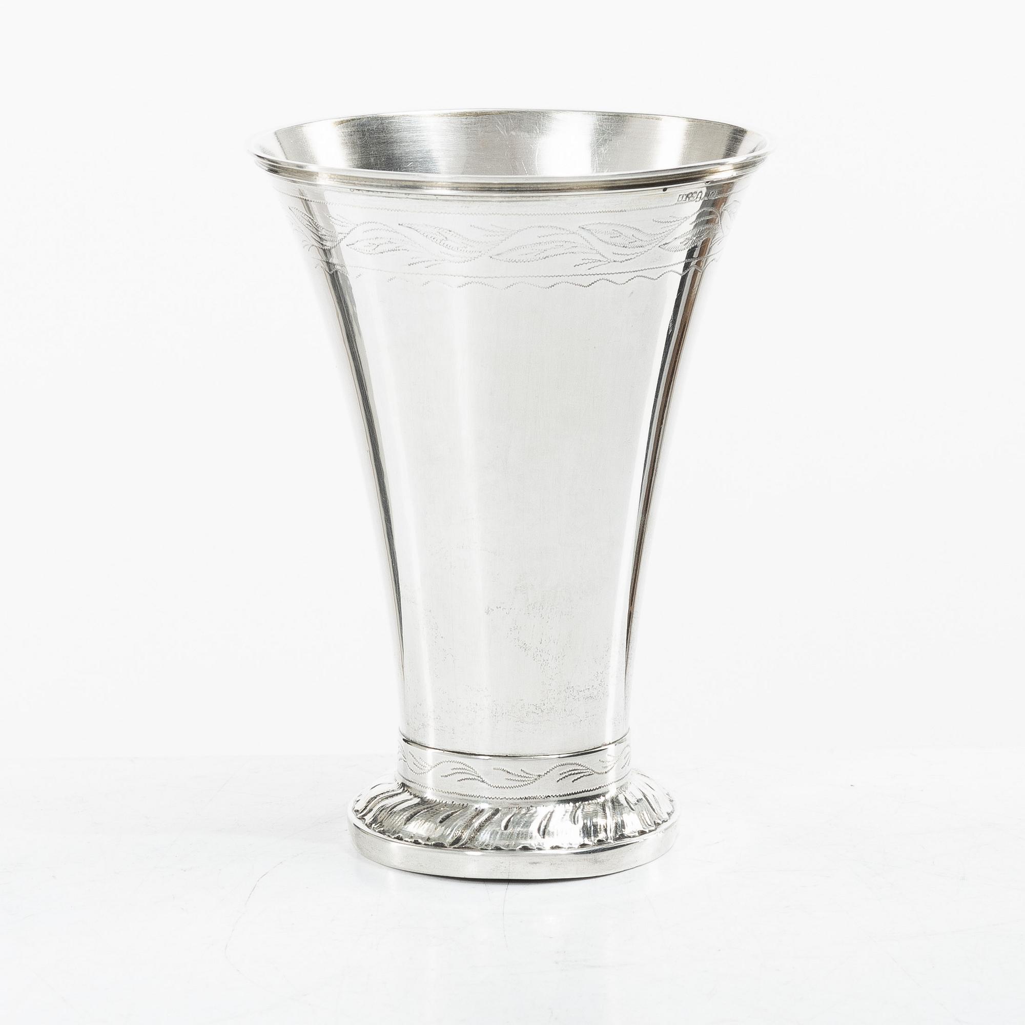 Gustaf Möllenborg, Bägare, silver, Stockholm 1889.