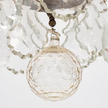 A rococo style chandelier from around the year 1900.