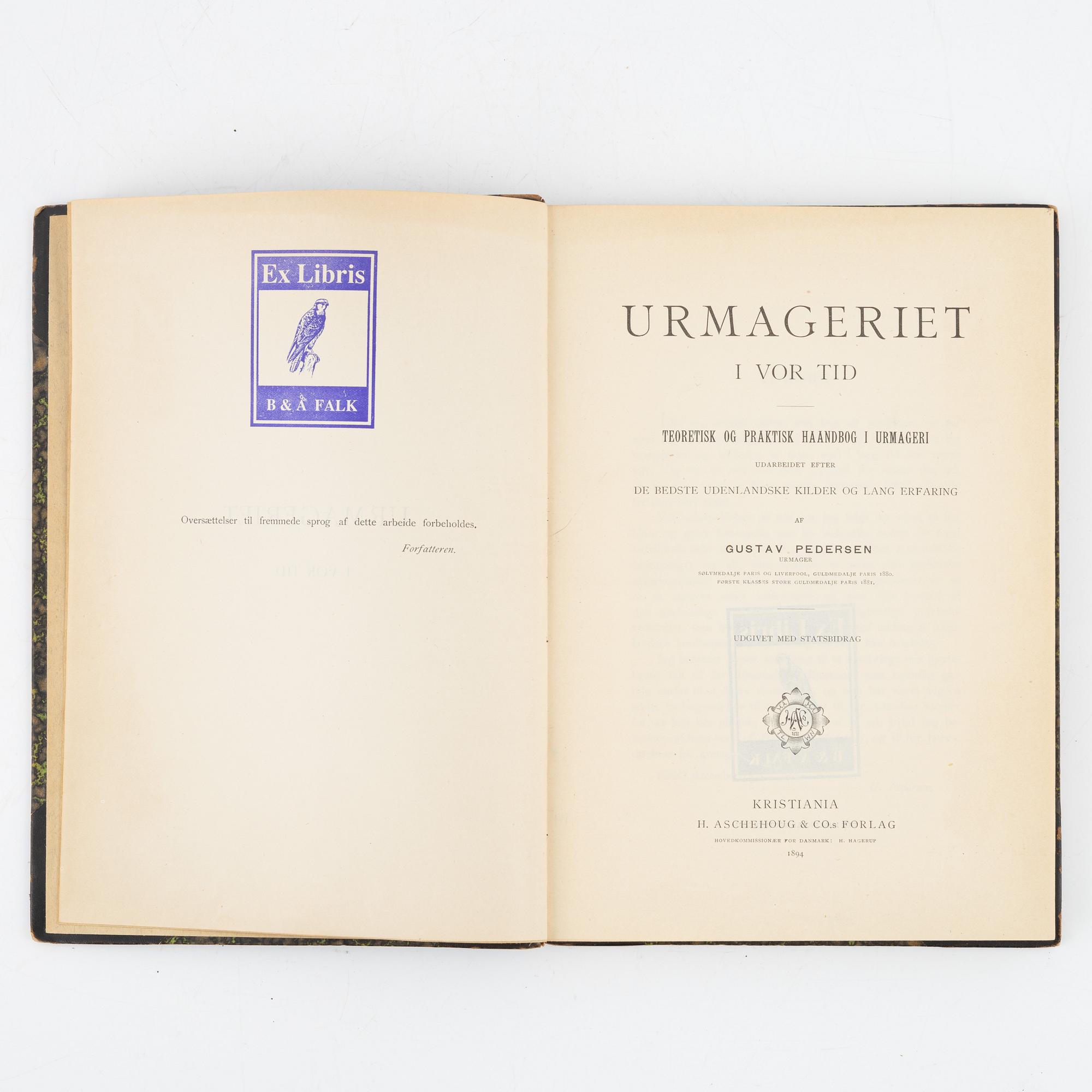 Books about clocks and watchmaking – 3 vols.