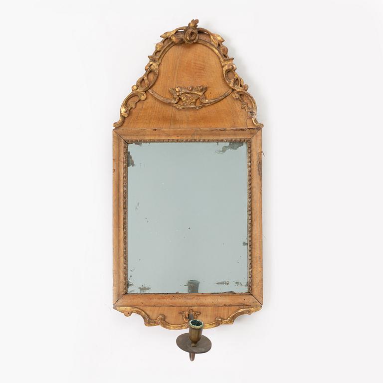 Spegellampetter, ett par, England, 1700-tal.