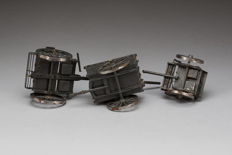 MILITÄRVAGNAR, 3 st, 1900-talets början.