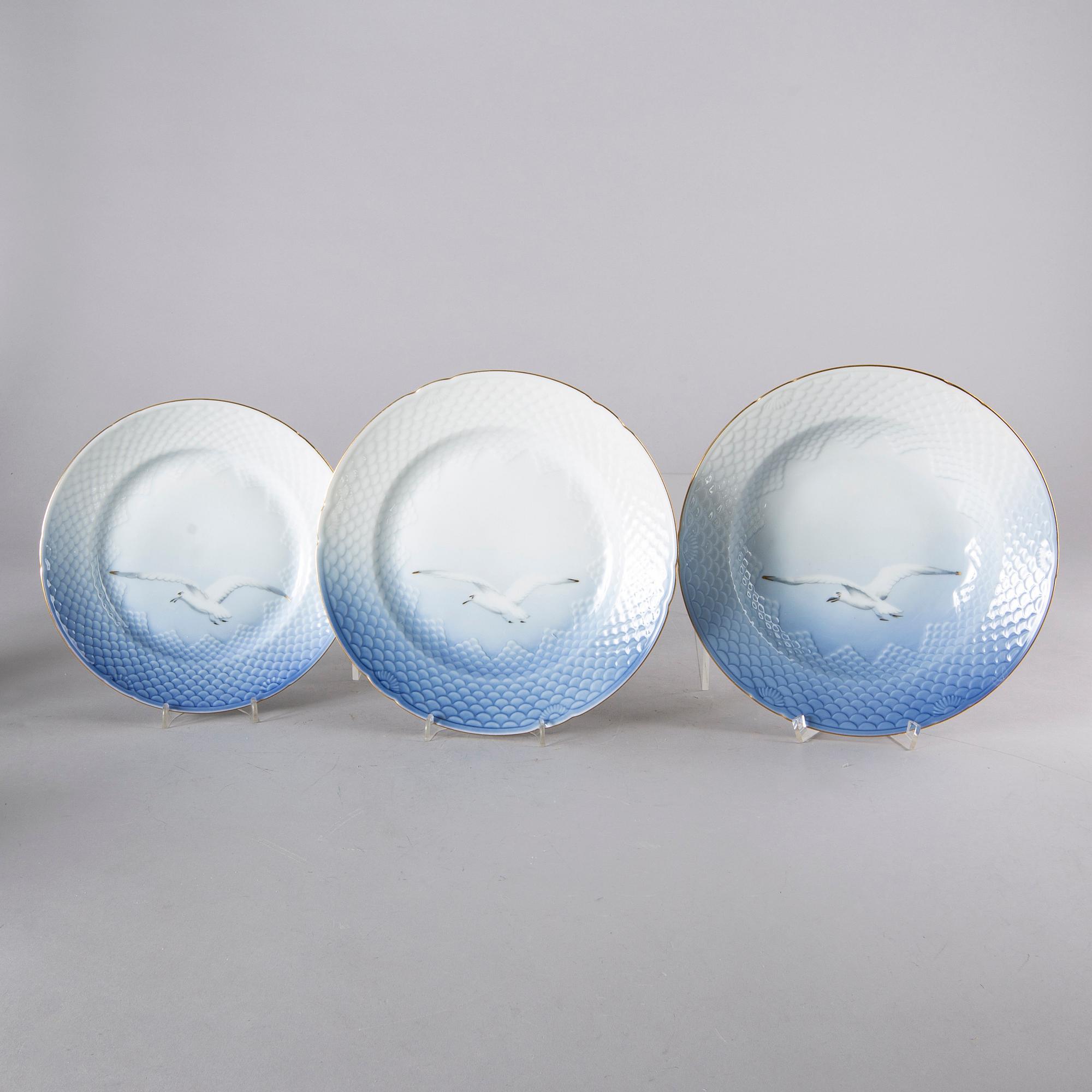 SERVIS 72 dlr Blå Måsen Bing & Gröndahl Danmark 1900-talets senare del porslin.