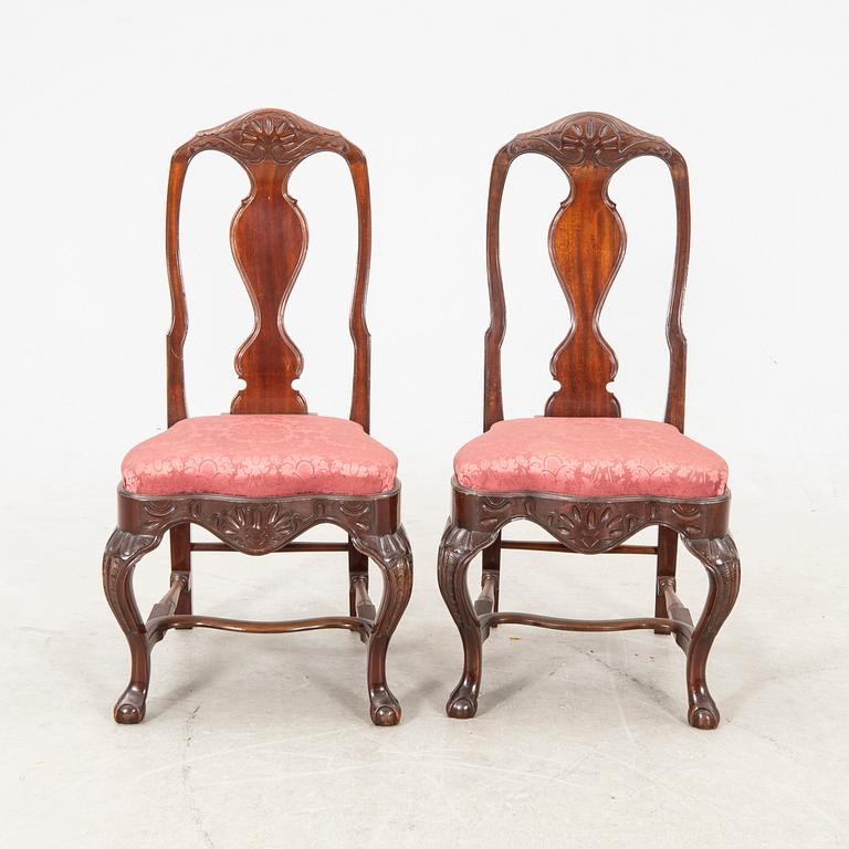 Matgrupp 17 dlr Chippendale-stil 1900-talets första hälft.