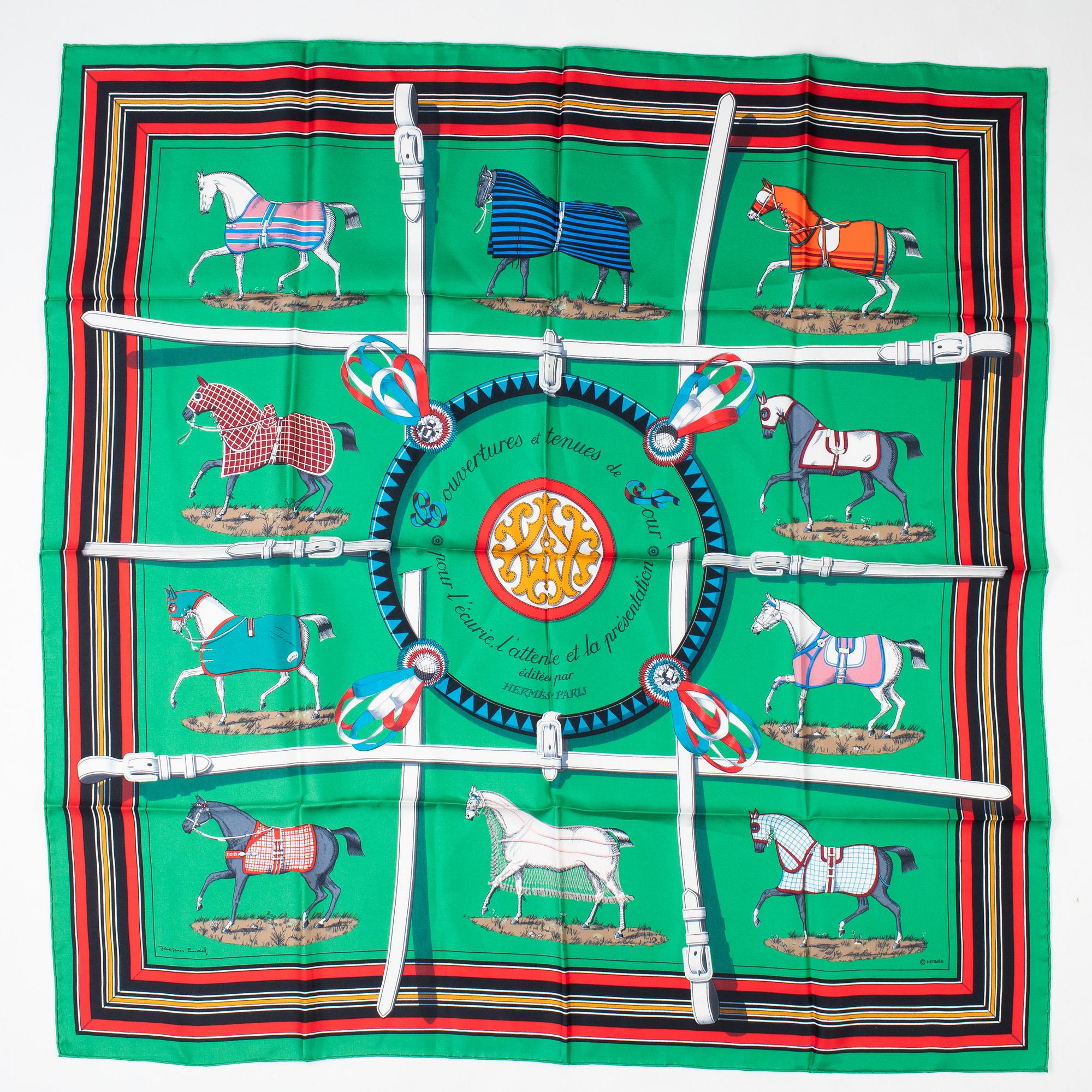 Hermès, scarf, "Couvertures et Tenues de Jour".