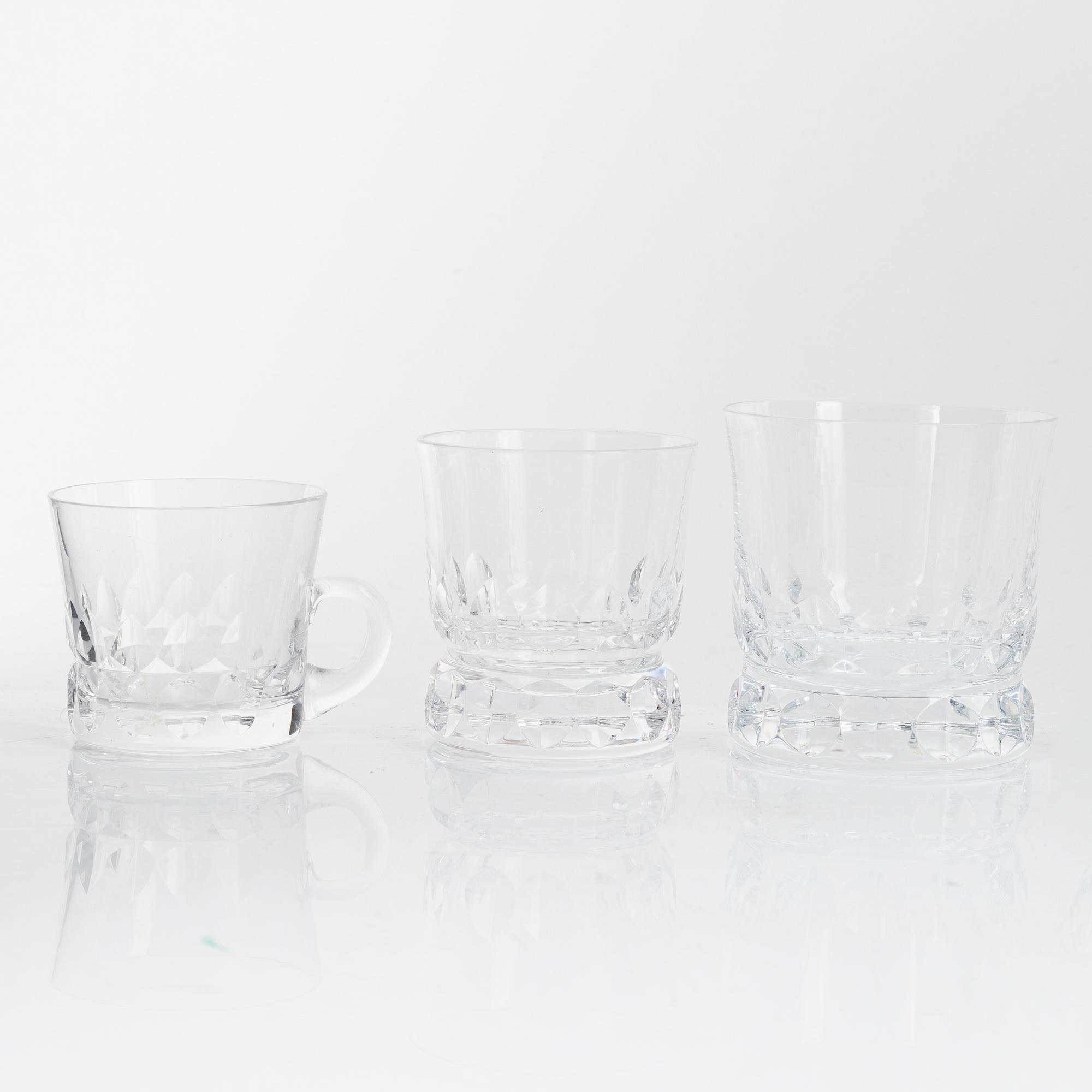 Göran Wärff, a 46-piece 'Prince' glass service, Kosta, Sweden.
