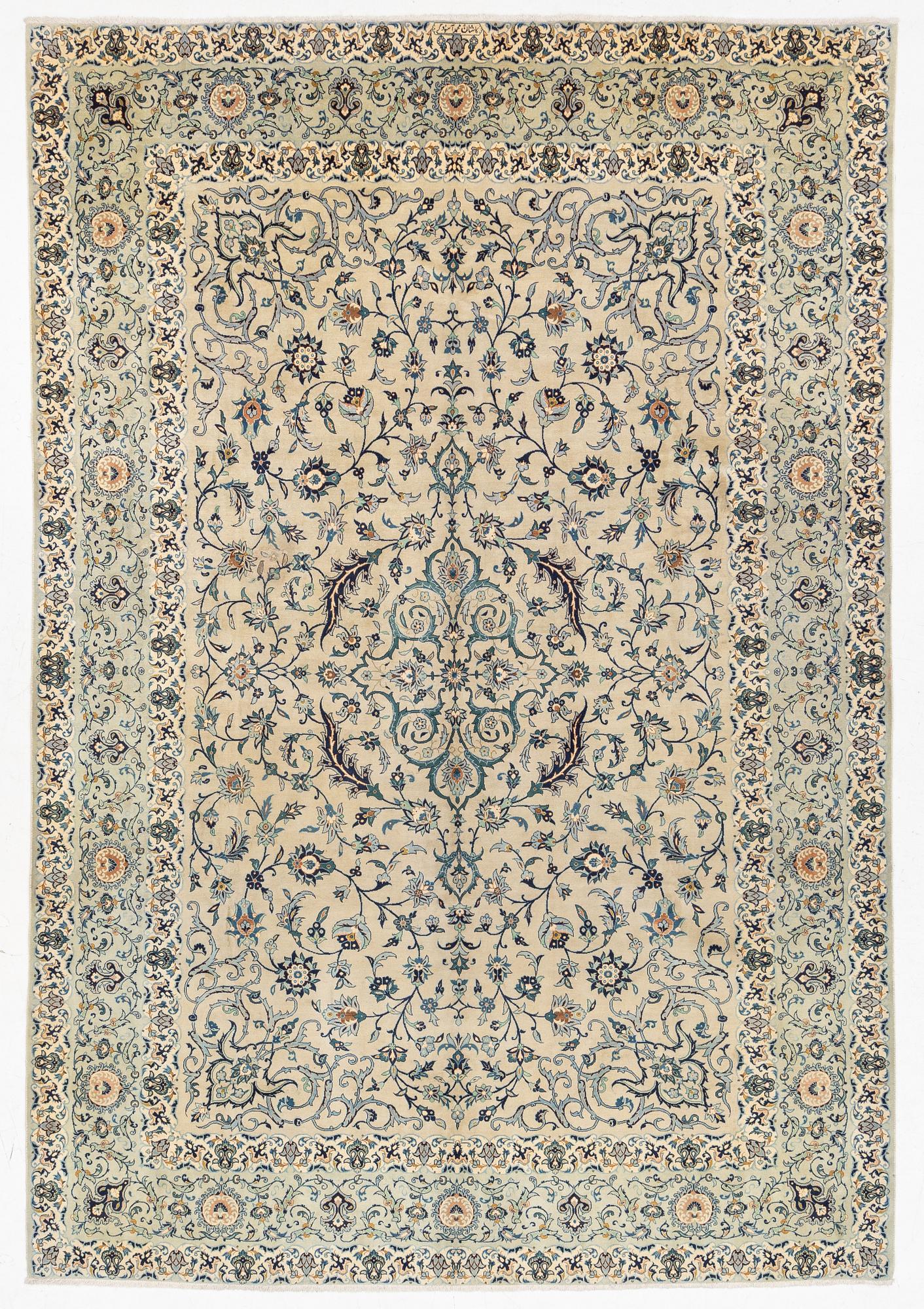 Carpet, Keshan, approx. 405 x 275 cm.