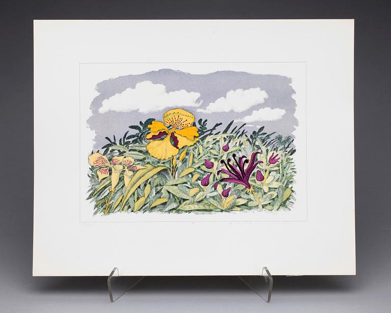 KARL AXEL PEHRSON, mapp med 10 färglitografier, "Vyer från Nirak", sign o numr 37/285. 1973.