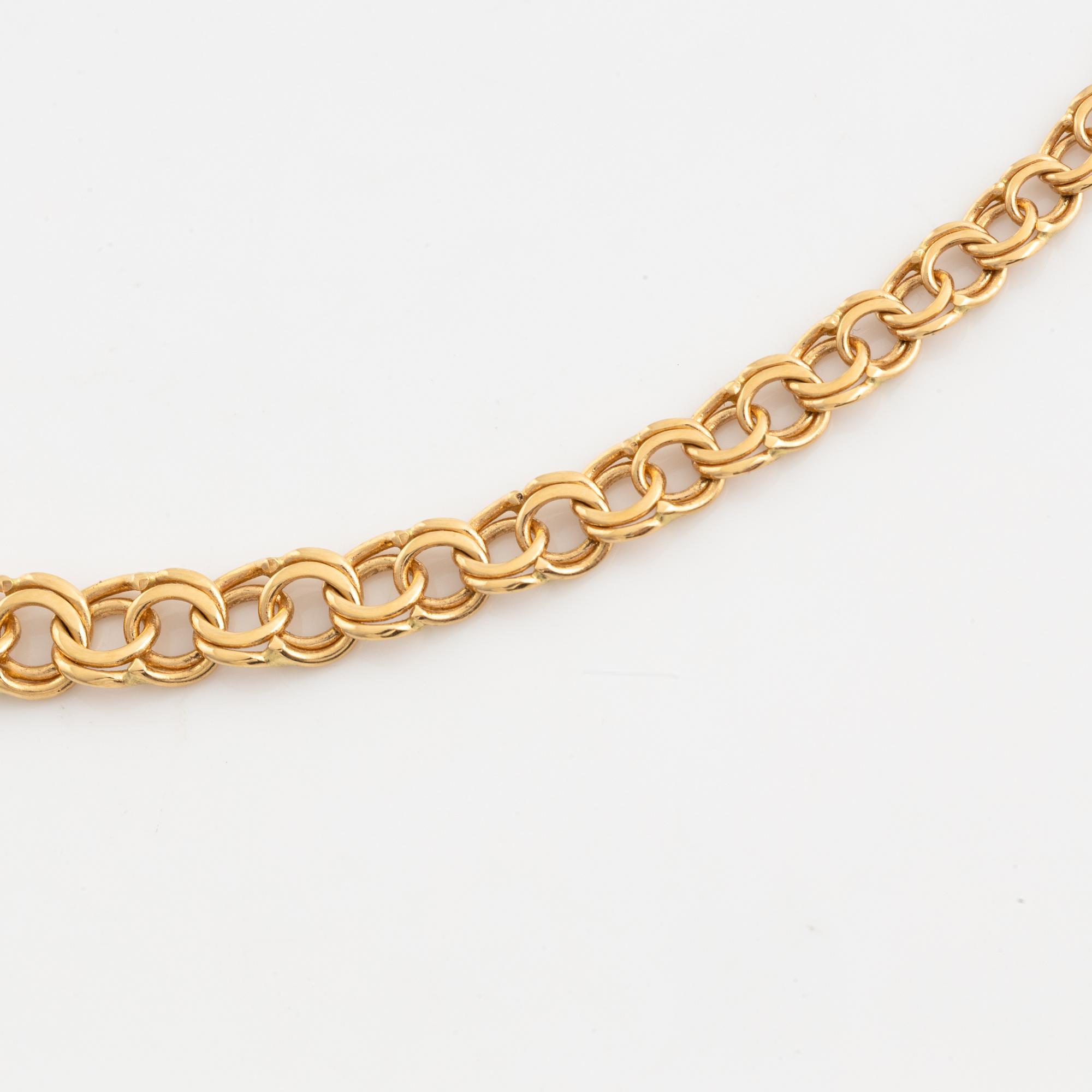 18K gold necklace.