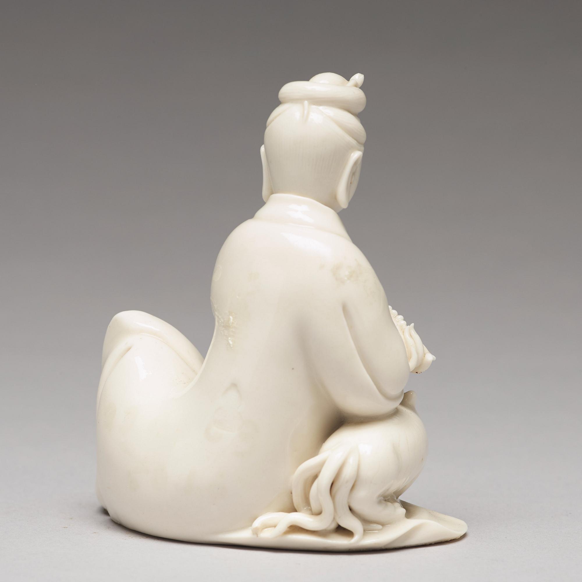 FIGURIN, blanc de chine. Qingdynastin, 1700-tal.
