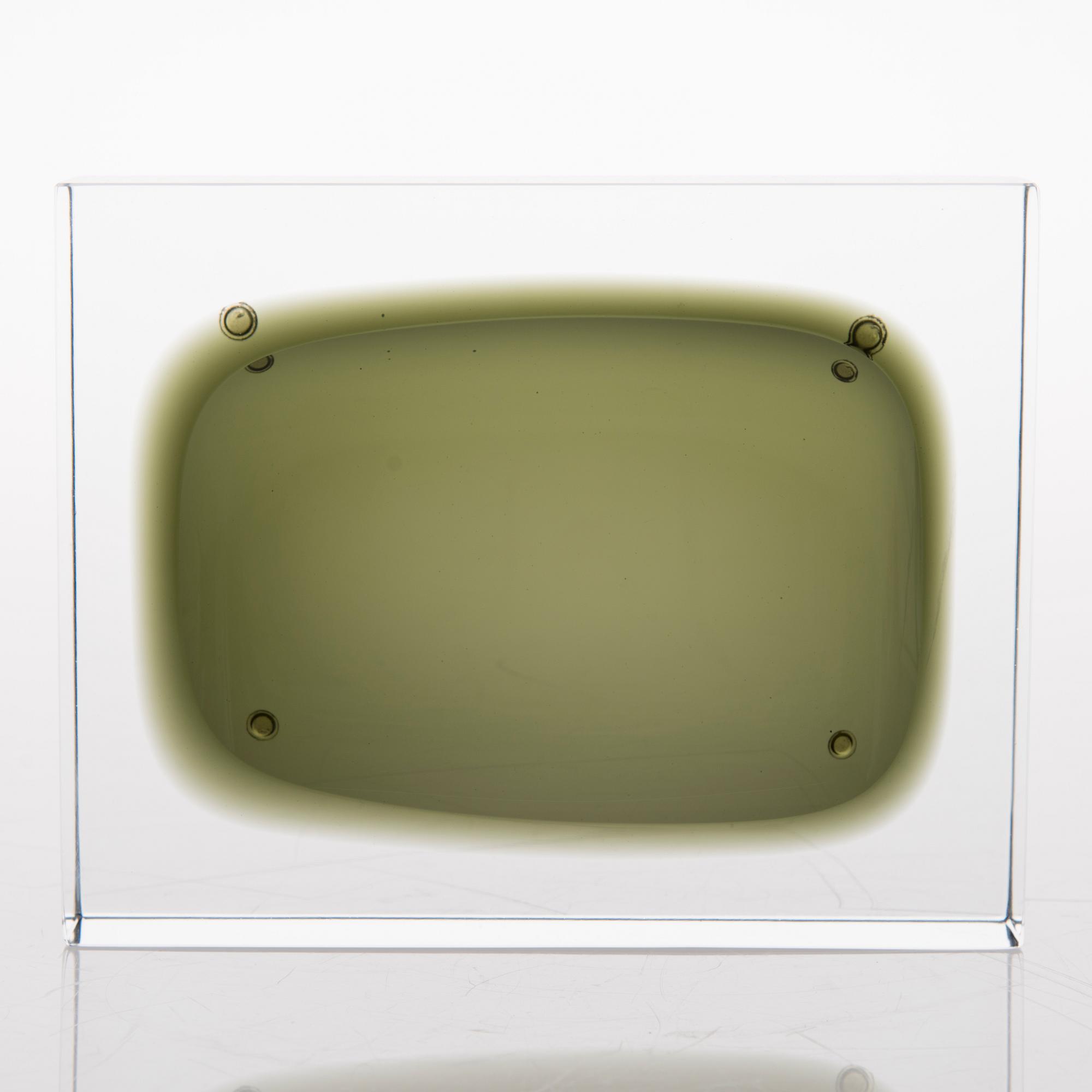 An 'Alue' Pro Arte glass sculpture signed Harri Koskinen, Iittala 2000 3/30.