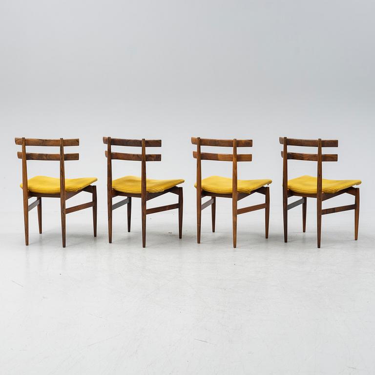Poul Hundevad & Kai Winding, stolar 4 st, Hundevad & Co, Danmark, 1960-tal. Matbord, Danmark, 1960-tal.