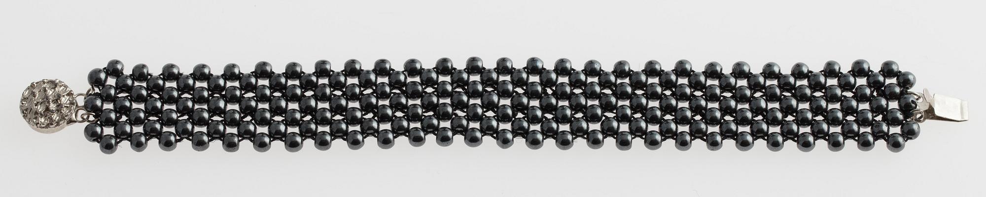 HALSBAND OCH ARMBAND, hematit.