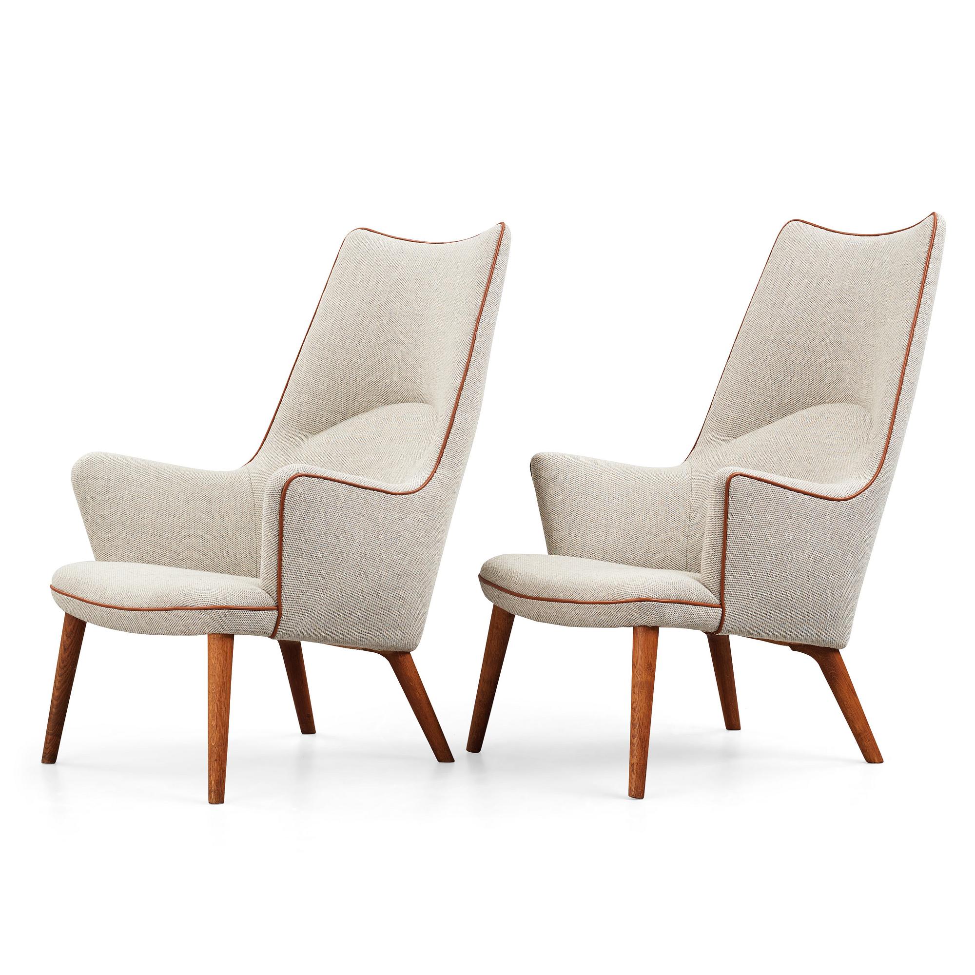Hans J. Wegner, fåtöljer 2 st, "AP 27/18", AP Stolen, Danmark, 1950/60-tal.