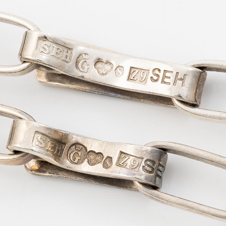 Sven-Erik Högberg, collier / collier och armband, silver, Göteborg, 1974.
