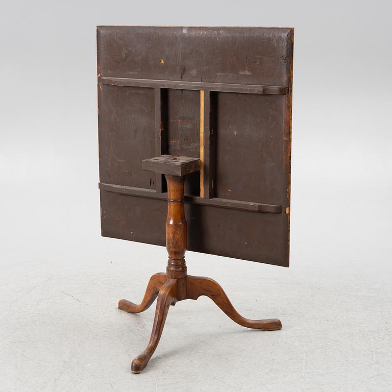 Fällbord, alrotsfanér, omkring år 1800.