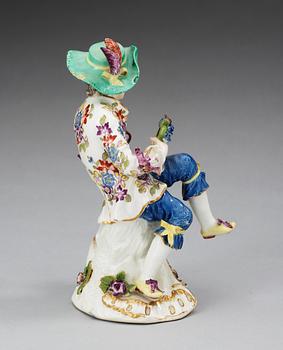 FIGURIN, porslin. Meissen, 1700-tal.