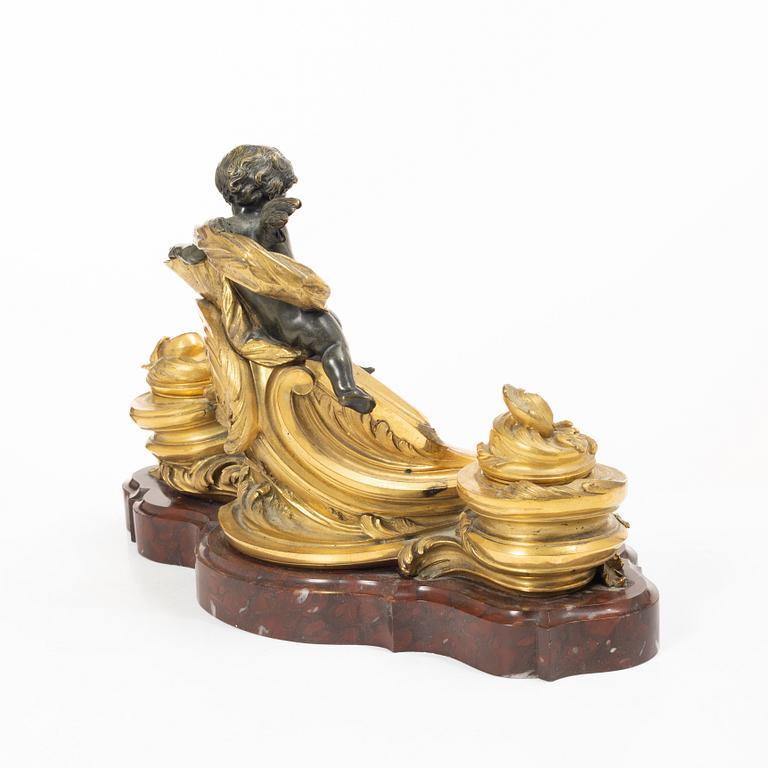 Inkstand, Louis XV style, Deniére, Paris, France, late 19th century.