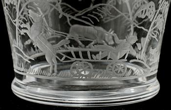 SKÅL, glas, "Åskväder", Edward Hald, Orrefors.