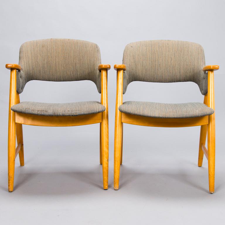 OLOF OTTELIN, Two mid 20th century "Status" armchairs for Keravan Puusepäntehdas, Stockmann, Finland,