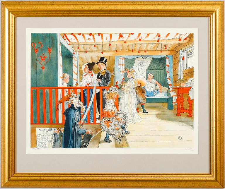 CARL LARSSON, efter, färglitografi, numrerad 546/790.