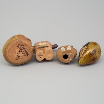 LISA LARSON, figurer, 4 st, stengods, Gustavsberg.