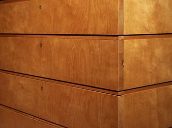 Axel Einar Hjorth, a modernist birch chest of drawers, 'Typenko', Nordiska Kompaniet, Sweden 1930's.