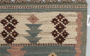 DRAPE. "Kungsljus". Rölakan (flat weave). 242 x 150 cm. Signed MMF.