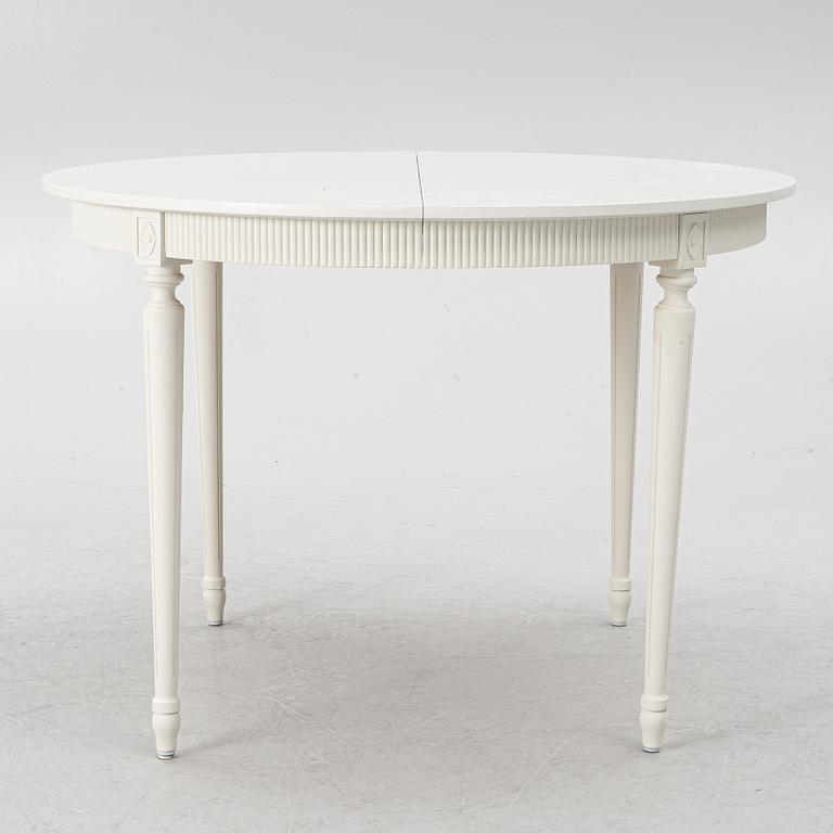 A Gustavian style table, second half of the 20th century.