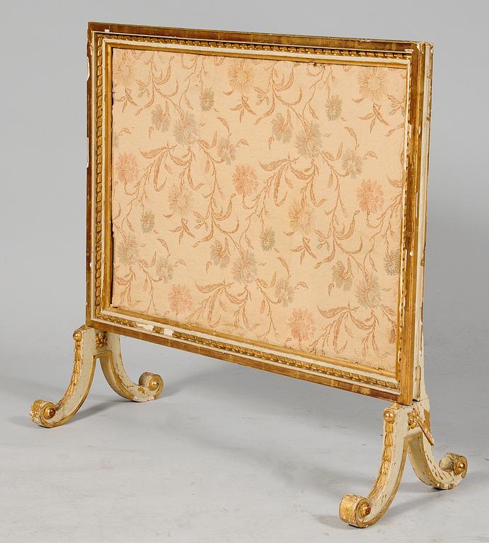 BRASSKÄRM, gustaviansk stil, 1800-/1900-tal.