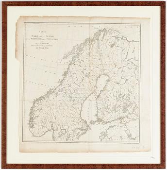KARTA, Acerbi, "Carte Nord de la Suede...", 1800-tal.