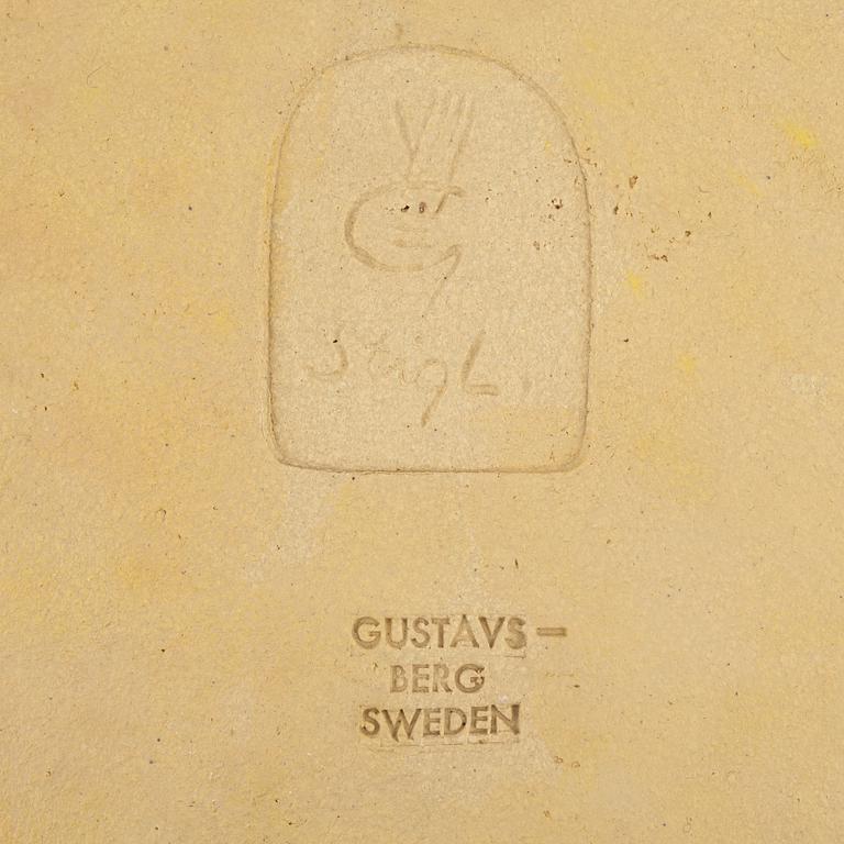 Stig Lindberg, a stoneware wall relief, Gustavsberg, Sweden.