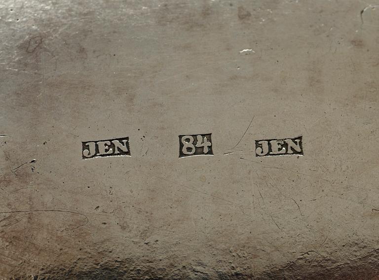 TESERVIS, 4 delar, silver, Dietric Johann Ernst Nagel (verksam i Pernau, Estland 1840-1854). vikt 1 374 g.