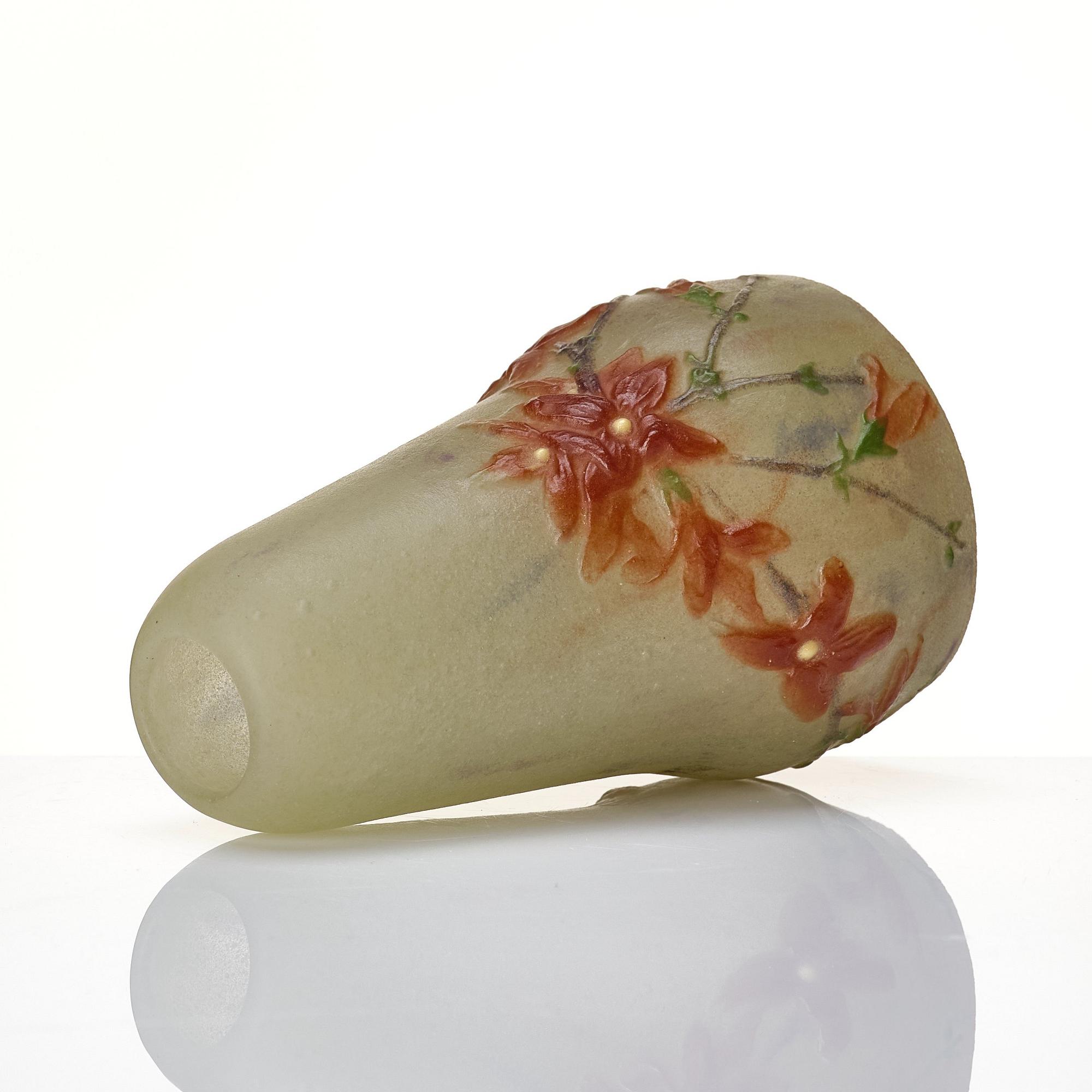 Gabriel Argy-Rousseau, a 'Fleurs jaunes'  pâte de verre vase, France 1920s.