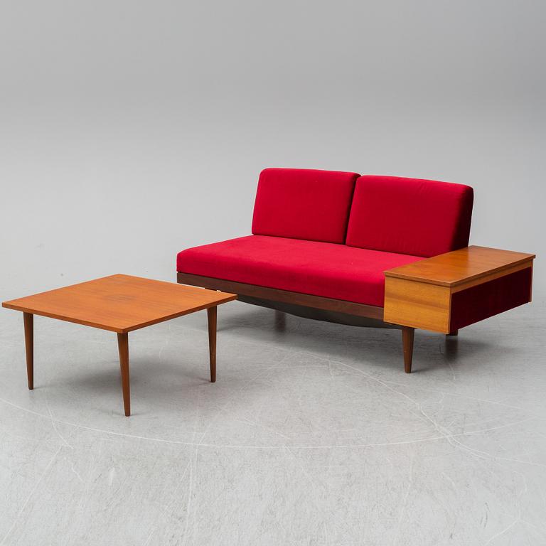 HALDOR VIK & INGMAR RELLING, a daybed and a coffee table from the 'Svane'-series, Ekornes, Norway, 1970's.