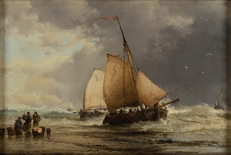 JAMES WEBB, attributed to, oil on canvas, signed.