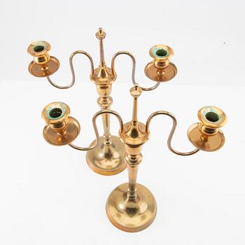 Candelabras a pair Skultuna factory model no. 55 second half of the 1900s.