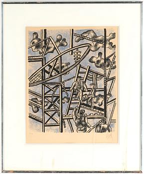 Fernand Léger · FERNAND LÉGER, färglitografi, signerad, numrerad 7/75.
