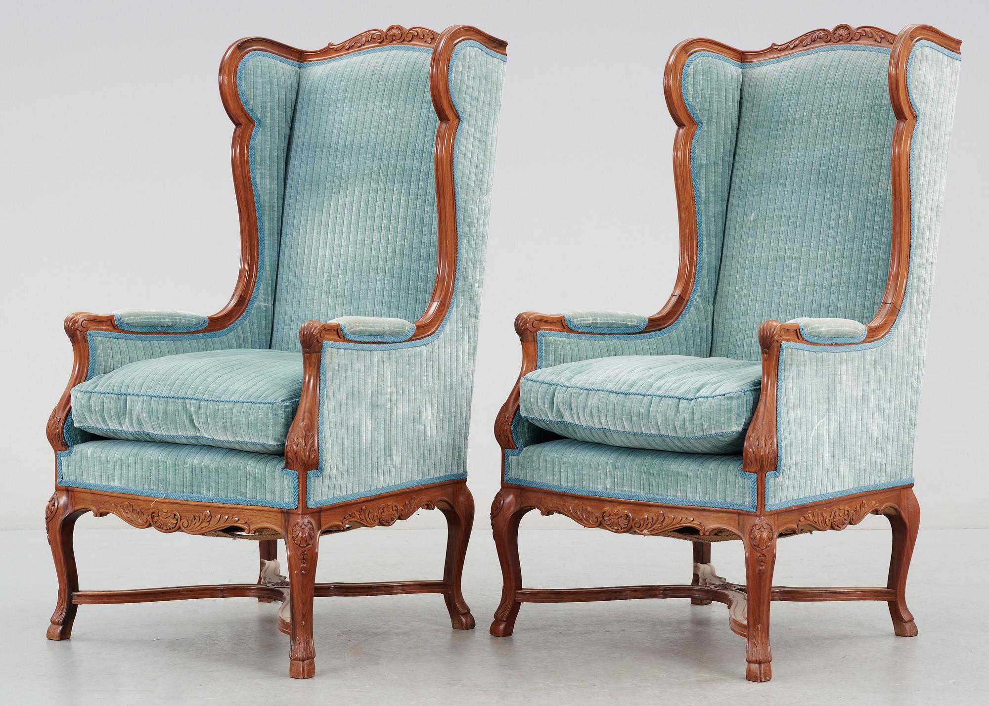 FÅTÖLJER, ett par, 1900-tal.