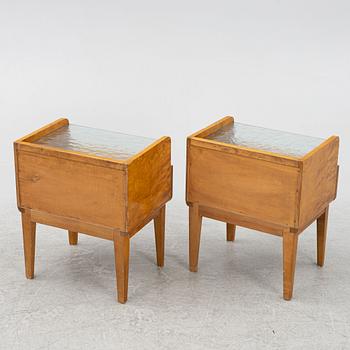 A pair of bedside tables, 1930's/40's.