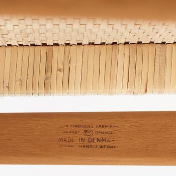 Hans J. Wegner, a set of 6 "W2" chairs, for C.M. Madsens Fabriker, Denmark 1950's.