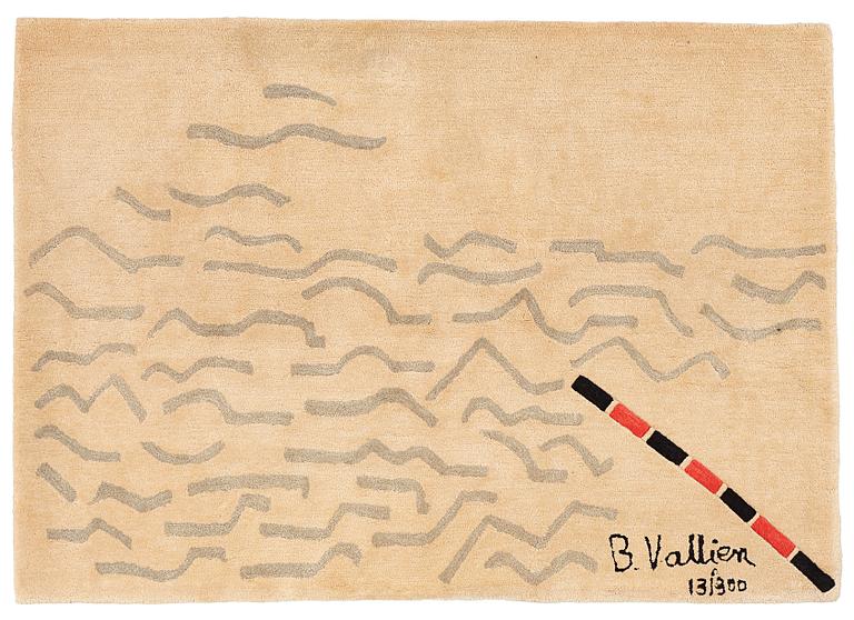 Bertil Vallien, Matta, ”Marker” (Sjömärke), tuftad, ca 139,5-140,5 x 196-199 cm, signerad B. Vallien 13/300.