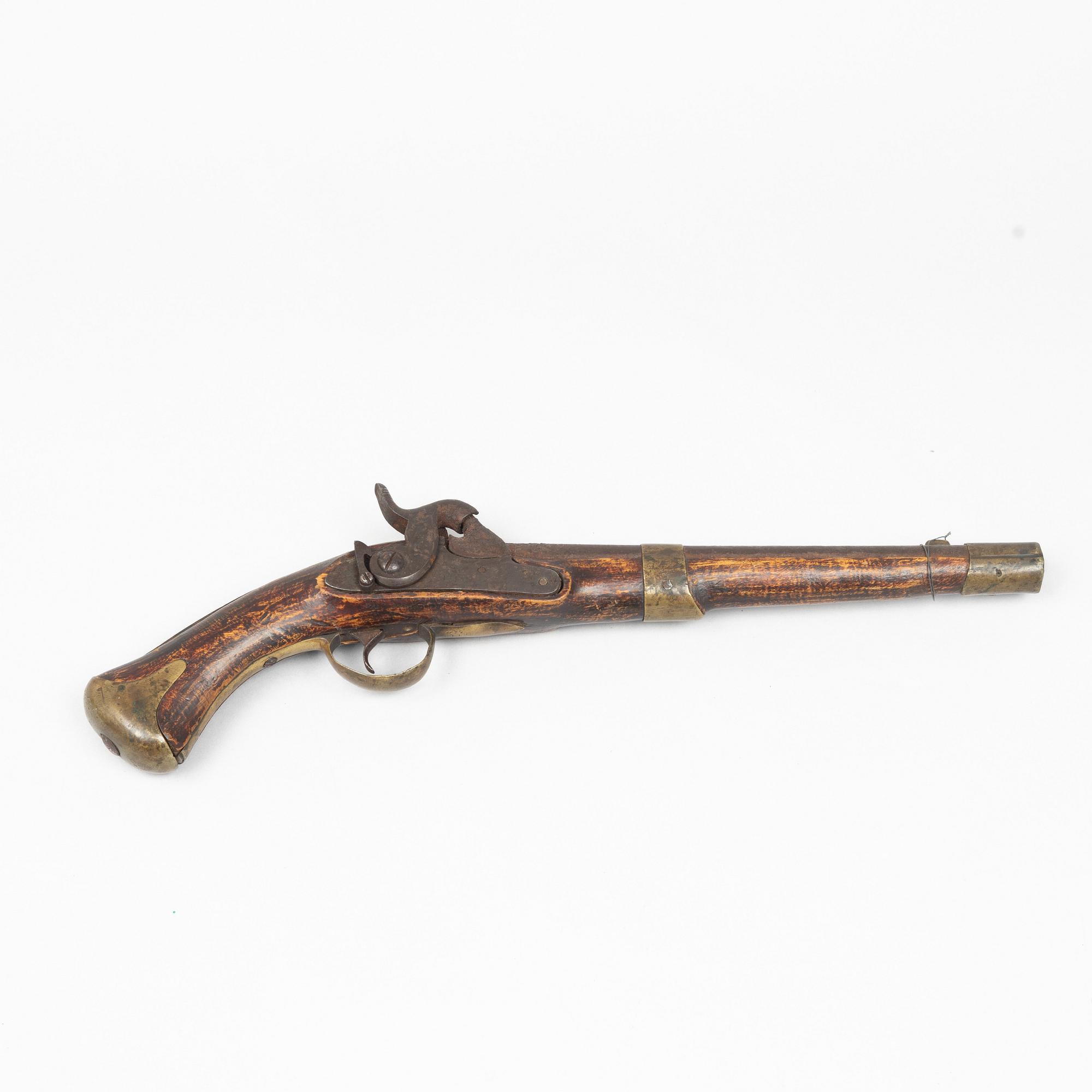 Slaglåspistol, svensk, m/1807-57 för Smålands husarer.