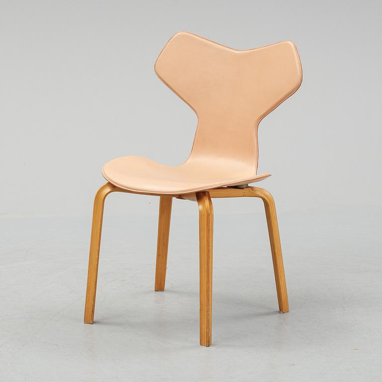 Arne Jacobsen, a leather 'Grand Prix' chair' Fritz Hansen, Denmark.
